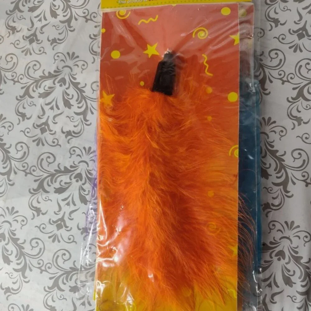 Lot of 3 Lazy Pet Interactive Tail Tease Cat Toy Orange Blue Purple C6
